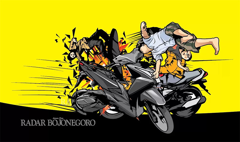 Ilustrasi kecelakaan Lalu lintas