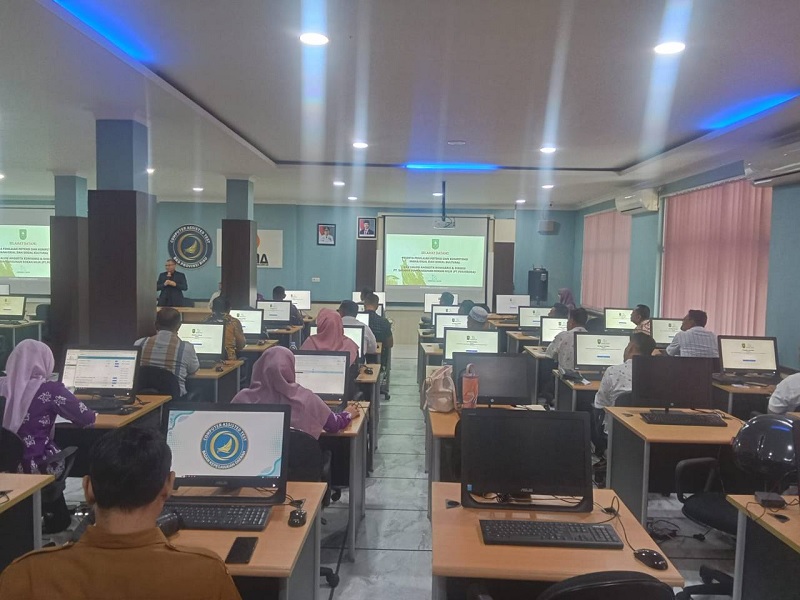 Kegiatan UKK digelar di UPT Penilaian Kompetensi Badan Kepegawaian Daerah (BKD) Provinsi Riau, di Pekanbaru baru-baru ini. (dok. Bagian Ekonomi Setdakab Rohil).