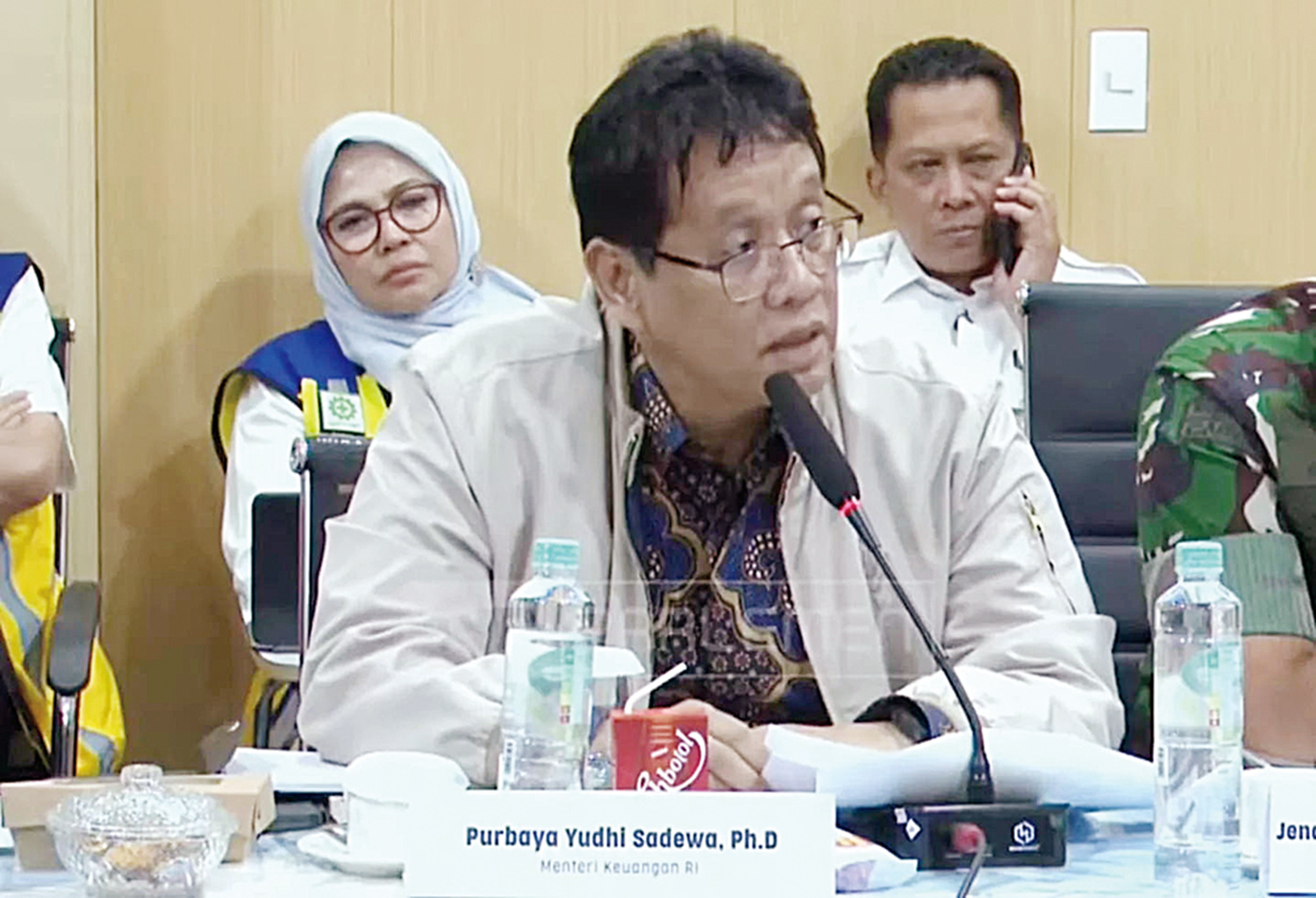 Menteri Keuangan Purbaya Yudhi Sadewa memberikan keterangan pers dalam salah satu agenda Kementerian Keuangan, belum lama ini.