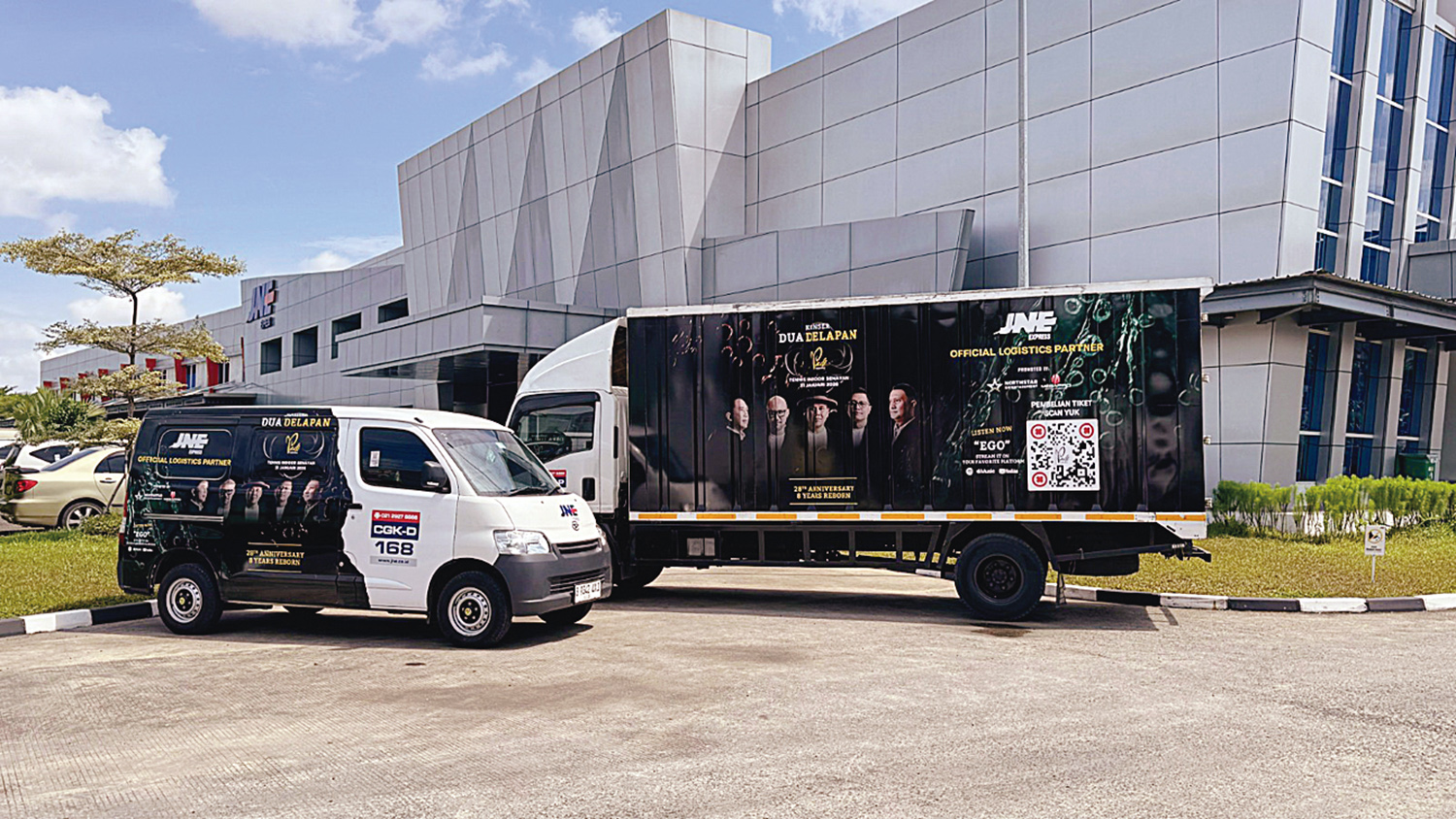 JNE menjadi Official Logistics Partner Konser &ldquo;Dua Delapan&rdquo; Padi Reborn 2026 yang akan digelar di Tennis Indoor Senayan sebagai perayaan 28 tahun perjalanan musik Padi Reborn.