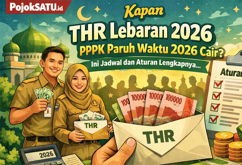 Ilustrasi PPPK Paruh Waktu menerima THR Lebaran menjelang Idul Fitri 2026 sesuai ketentuan pemerintah.