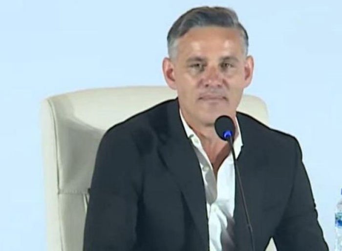 John Herdman, pelatih baru Timnas Indonesia diperkenalkan kepada publik di Hotel Mulia Senayan Jakarta, Selasa (13/1/2025) pagi.