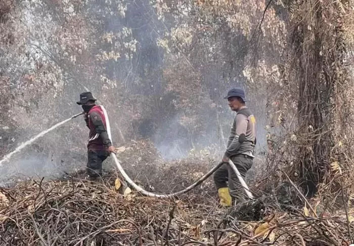 Pemadaman Karhutla di Riau beberapa waktu lalu.
