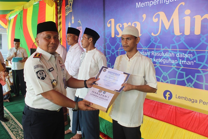 Kalapas Bengkalis Prio Tri Laksono menyampaikan peringatan Isra Mikraj bukan sekadar seremonial tahunan.