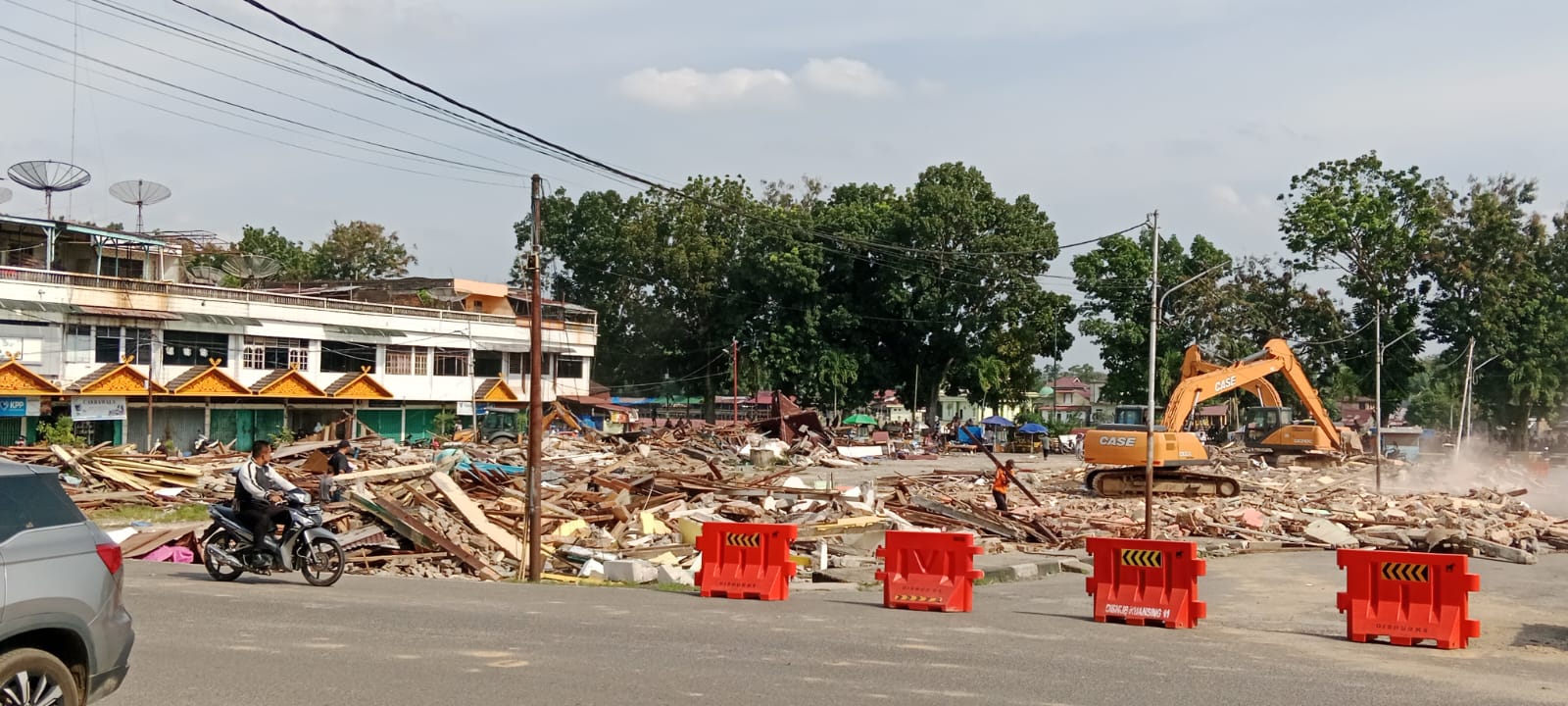 Kondisi terkini eks Pasar Bawah Telukkuantan.