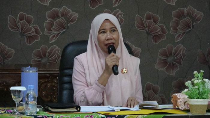 Wakil Bupati Indragiri Hilir, Yuliantini, memimpin rapat rencana kerja pencegahan dan percepatan penurunan stunting di Aula Bapperida Kabupaten Inhil, Jumat (23/01/2026).