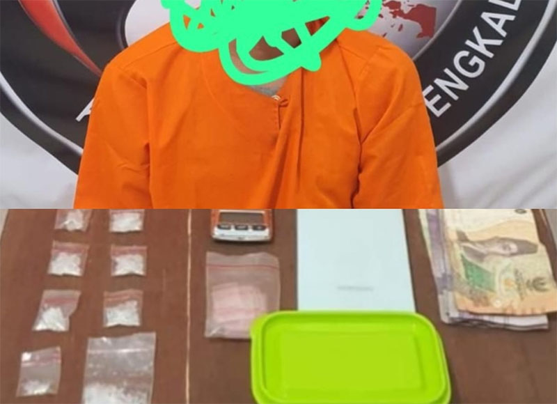 Tim Opsnal Satresnarkoba Polres Bengkalis meringkus pengedar sabu di Duri Barat.