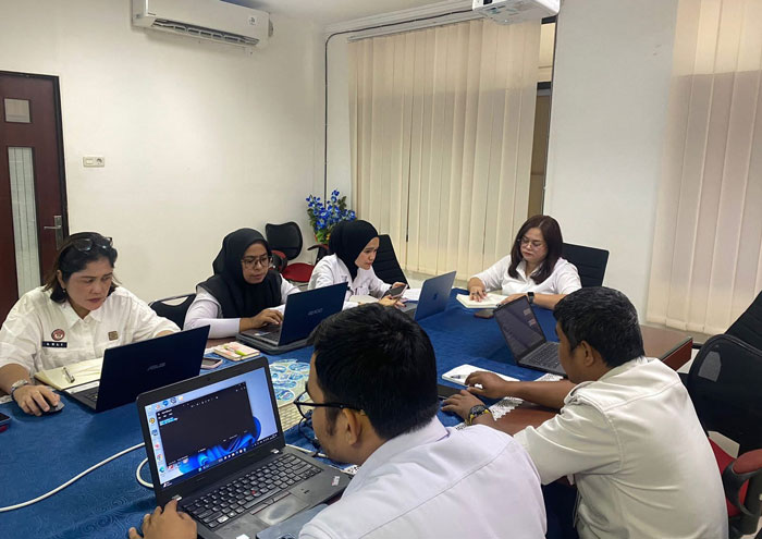 Tim Kerja Bidang Kekayaan Intelektual Kanwil Kemenkum Riau menggelar rapat persiapan koordinasi Permohonan PKS dan inisiasi pembentukan Sentra KI, Rabu (28/1/2026).
