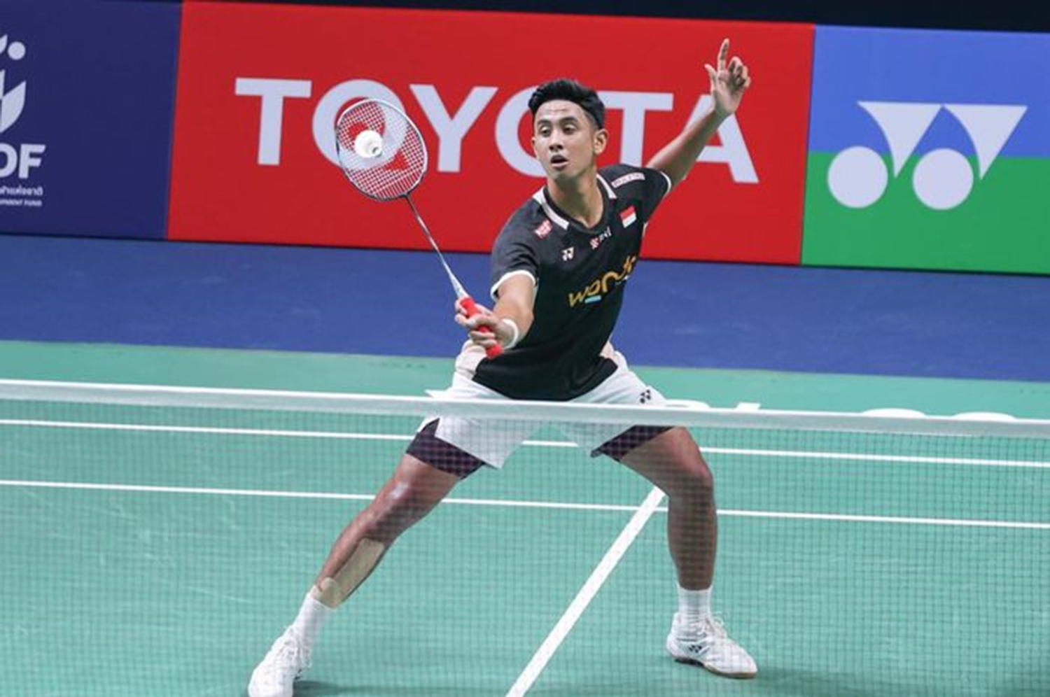 Pebulutangkis tunggal putra Indonesia, Alwi Farhan, saat tampil pada babak pertama Thailand Masters 2026 di Nimibutr Stadium, Bangkok, Rabu (28/1/2026).