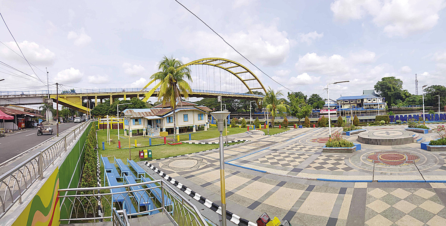 Kondisi kawasan Rumah Tuan Kadi di Jalan Perdagangan Kec Senapelan Pekanbaru yang direncanakan akan dilakukan revitalisasi, Selasa (27/1/2026).