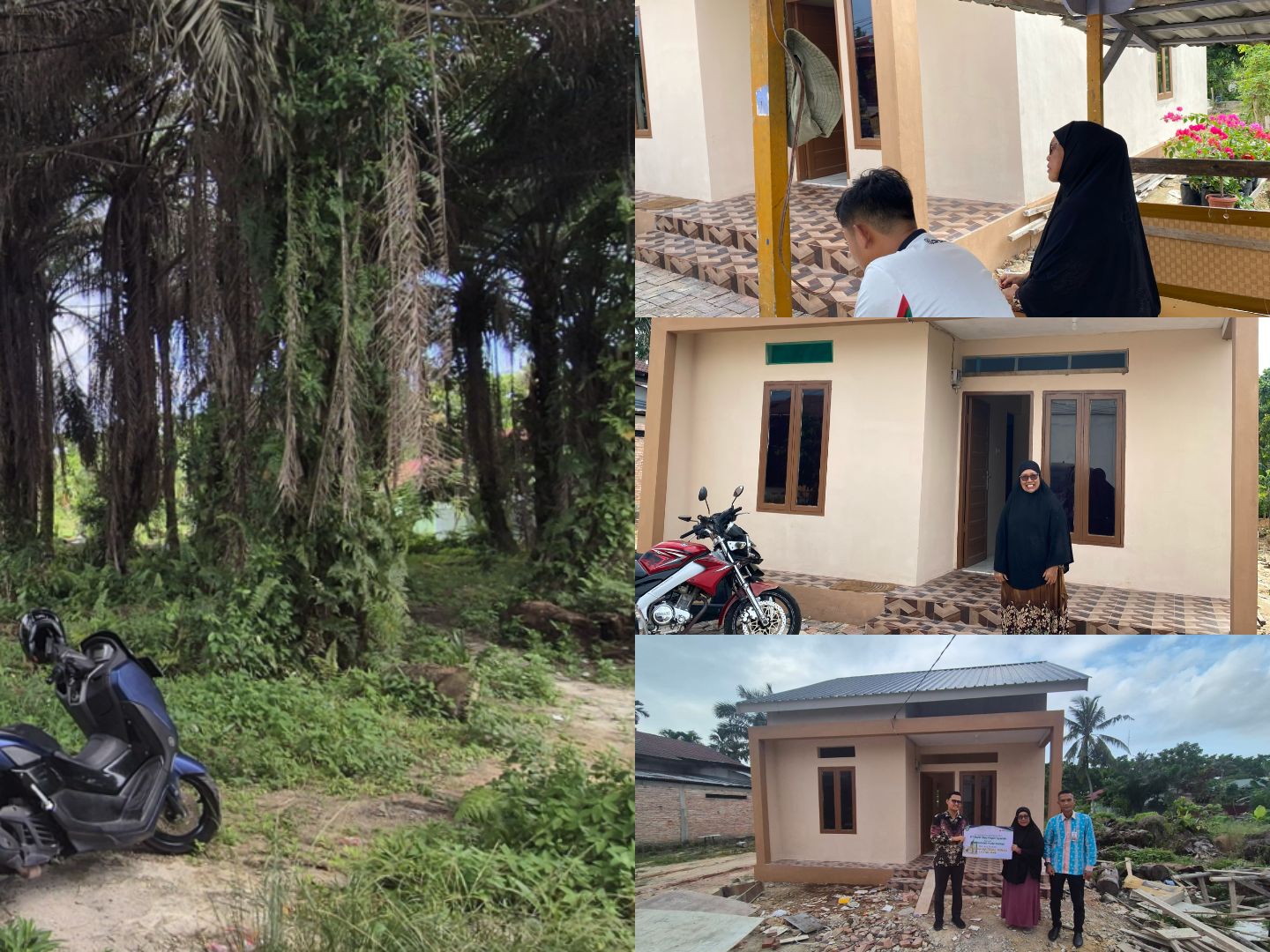 Ida Elisma  menerima bantuan material pembangunan Rumah Layak Huni  dari Program CSR BRk Syariah