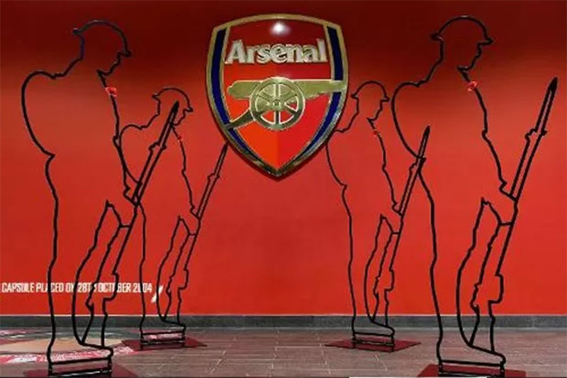 Ilustrasi meriam london, logo Klub Arsenal
