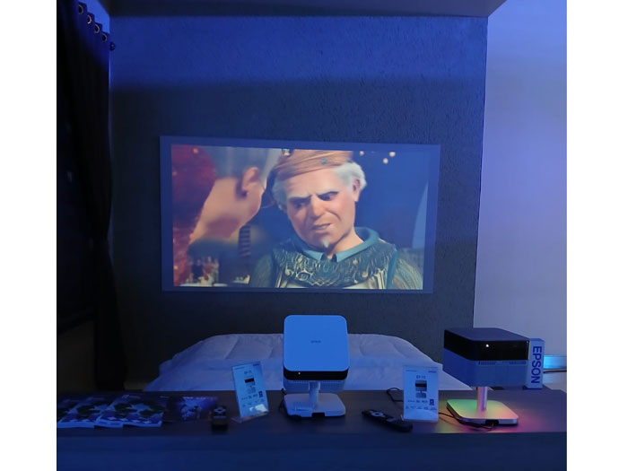 Epson Proyektor Lifestudio Terbaru yang baru diluncurkan di Jakarta, Selasa (3/2/2026).