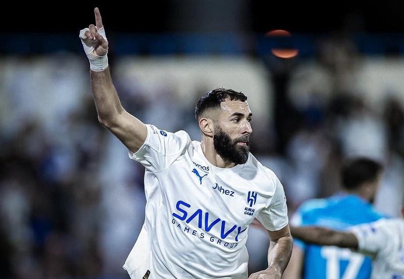 Karim Benzema mencetak hattrick dalam laga debutnya di Al Hilal setelah pindah dari Al Ittihad.