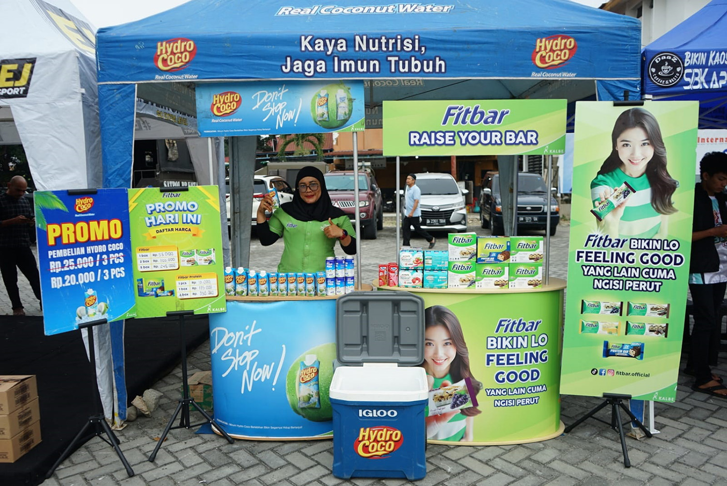 Hydro Coco dan Fitbar turut hadir mendukung acara Riau Pos Fun Bike 2026 di Pekanbaru, Ahad (8/2/2026).