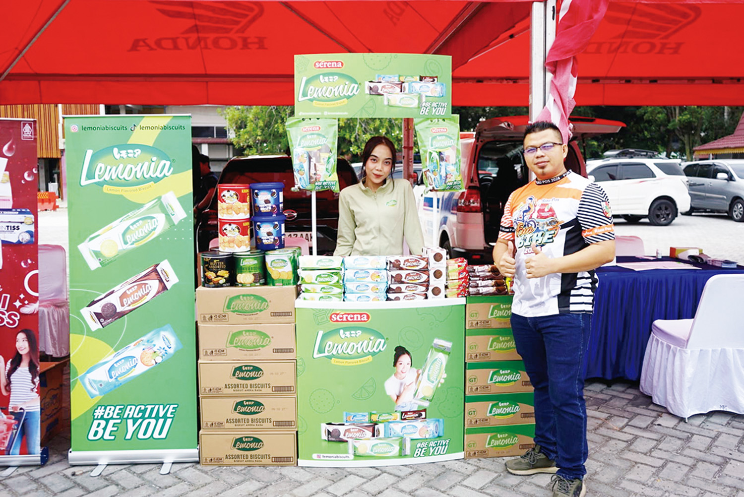 PT Serena Indopangan In&shy;dus&shy;tri (Khongguan Group) membuka stand bazar dengan menawarkan beragam produk dan promo spesial bagi para goweser di  MPP Pekan&shy;baru,  Ahad (8/2/2026).