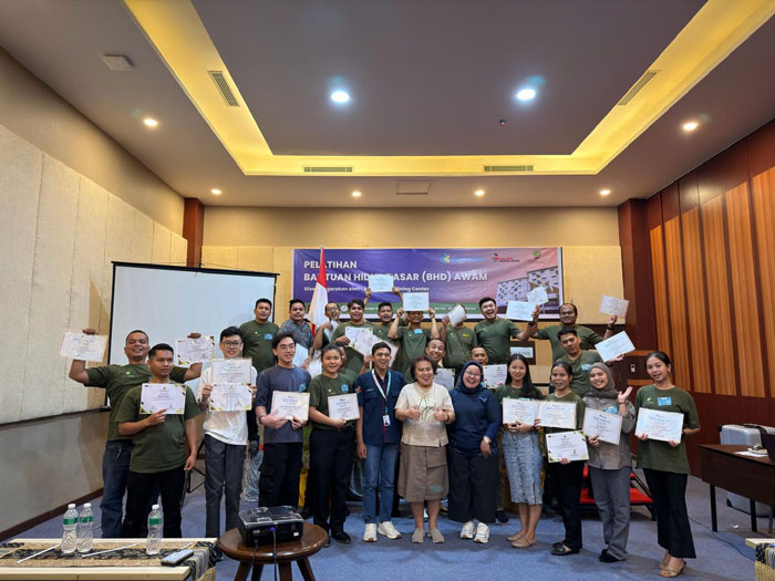 Jajaran manajemen Angkasa Garden Pekanbaru foto bersama Tim ABTC RS Awal Bros Group, Selasa (10/2/2026).