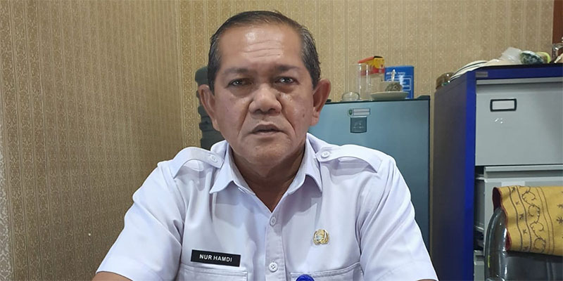 Sekretaris Dinas Kepemudaan dan Olahraga Riau Nur Hamdi memberikan keterangan terkait rakor Dispora se-Riau, Rabu (11/2/2026).
