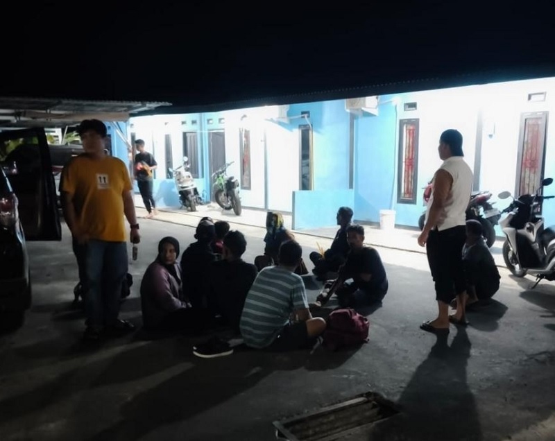 Tim Opsnal Satreskrim Polres Bengkalis mengamankan pelaku TPPO dan imigran gelap di Polres Bengkalis, Rabu (11/2/2026).