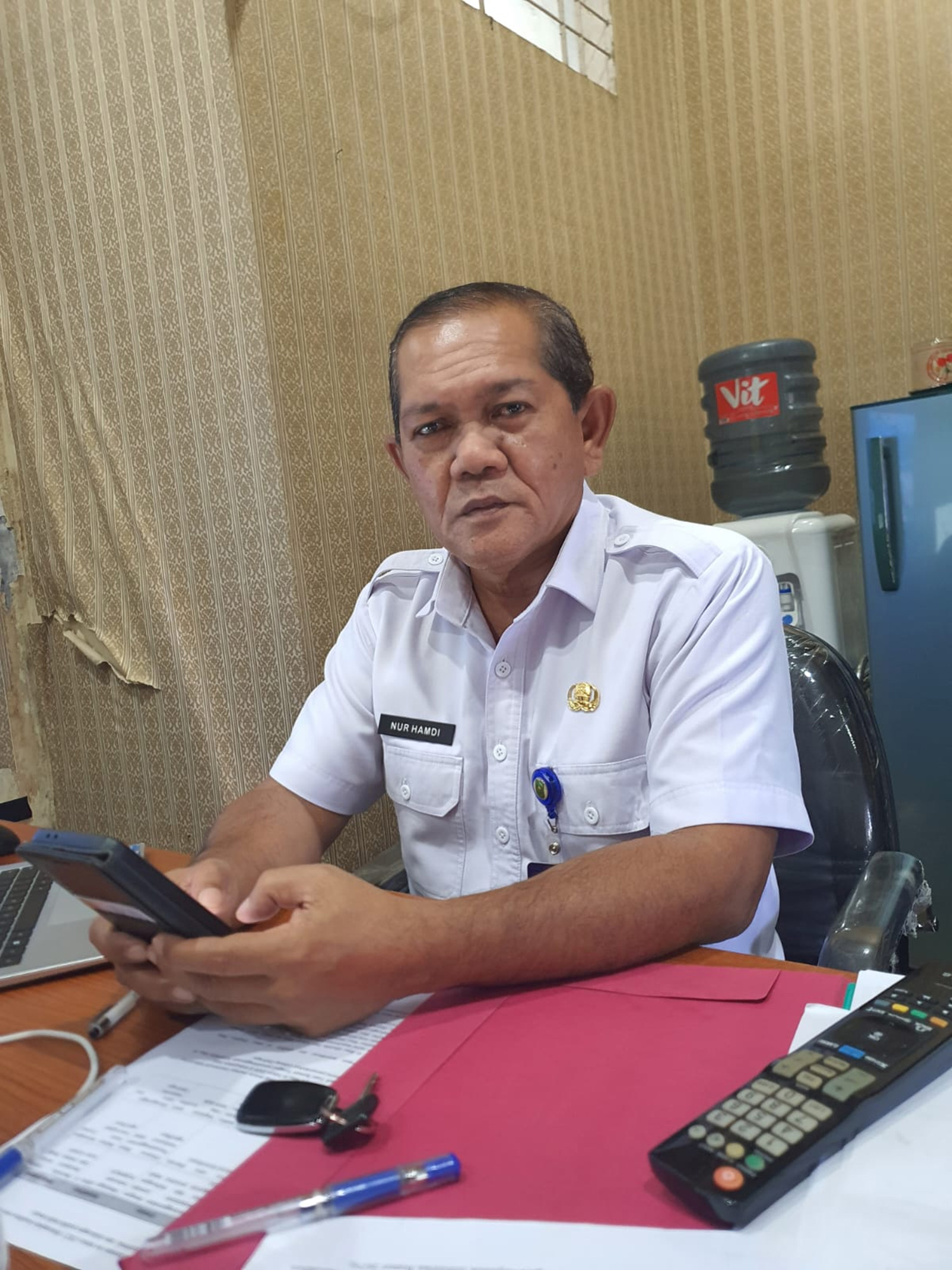 Sekretaris Dinas Kepemudaan dan Olahraga Riau Nur Hamdi memberikan keterangan terkait rakor Dispora se-Riau di Pekanbaru, Rabu (11/2/2026).