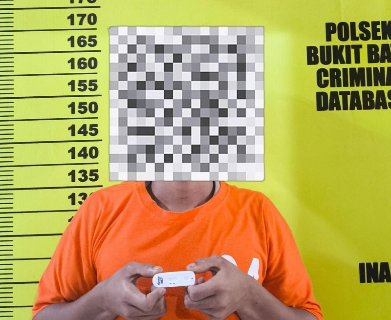 Oknum pelajar di Bukit Batu yang diduga terlibat narkoba diamankan polisi.