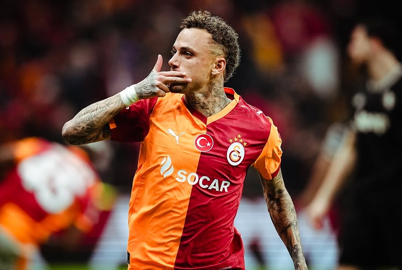 Noah Lang mencetak dua gol saat Galatasaray menghancurkan Juventus 5-2 pada leg 1 play-off 16 besar Liga Champions, Rabu (18/2/2026).