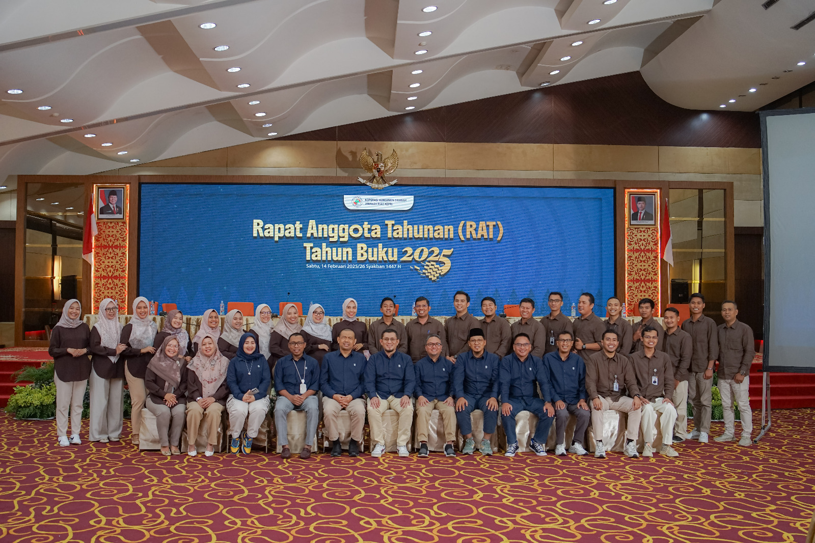 Rapat Anggota Tahunan (RAT) Koperasi Konsumen Syariah Amanah Riau Kepri, Sabtu (14/2/2026), di Ballroom Menara Dang Merdu Bank Riau Kepri Syariah lantai 4.