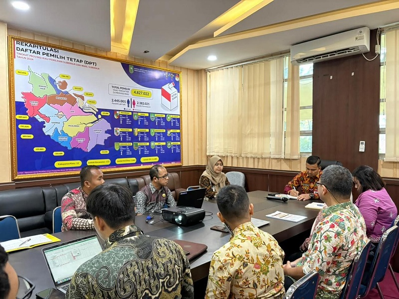 Tim Bidang Pelayanan Administrasi Hukum Umum Kanwil Kemenkum Riau melakukan koordinasi bersama pejabat Kesbangpol Provinsi Riau pada Kamis (19/2/2026).