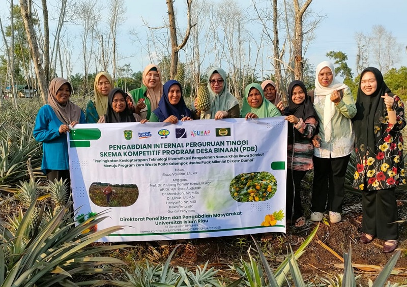 Tim dosen Fakultas Pertanian Universitas Islam Riau melakukan pengabdian masyarakat di Kota Dumai, Sabtu (21/2/2026).