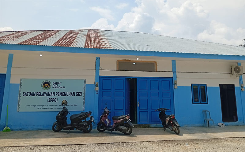 Dapur SPPG mitra Yayasan Alfatah Kampar yang mengoperasikan program MBG untuk wilayah Sungai Tonang, Kecamatan Kampar Utara, Kabupaten Kampar, Rabu (25/2/20226).