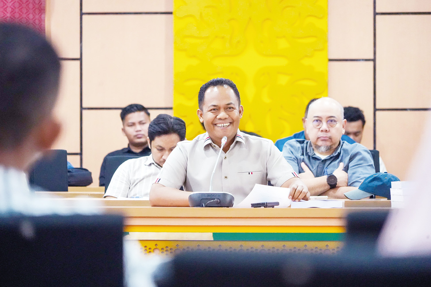 Anggota DPRD Riau Dapil Inhu-Kuansing Dody Irawan dan tim, menerima kunjungan Bupati Kuansing H Suhardiman Amby bersama sejumlah kepala dinas di Pekanbaru, Sabtu (28/2/2026).