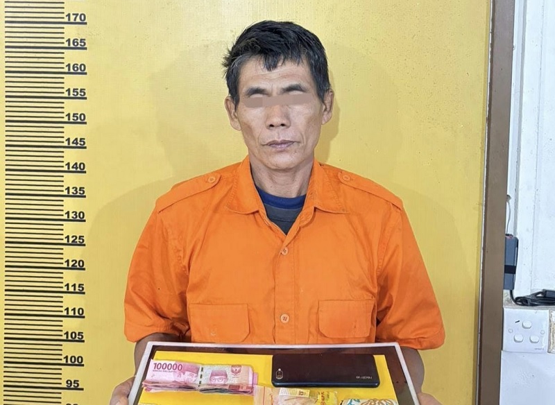 Tersangka pengedar narkoba jenis Sabu, RSD , Selasa (3/3/2026) 