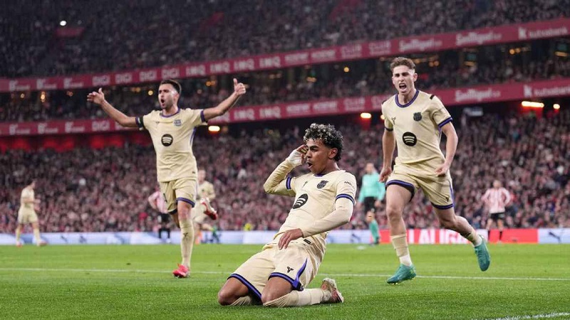 Lamine Yamal menjadi penentu kemenangan Barcelona atas Atletic Bilbao dalam lanjutan LaLiga Spanyol di San Mames. 