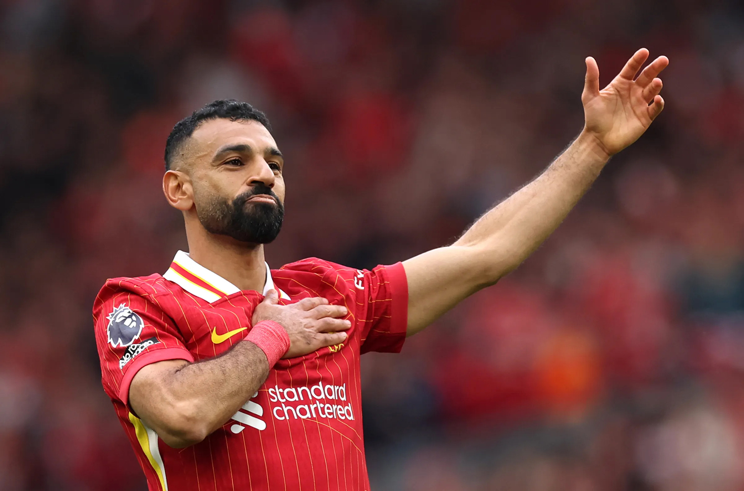 Wide attacker Mohamed Salah (kiri) selalu mencetak gol dalam dua laga terakhir Liverpool FC. Salah diharapkan bisa meneruskan performanya itu saat menghadapi Galatasaray di Rams Park dini hari nanti.