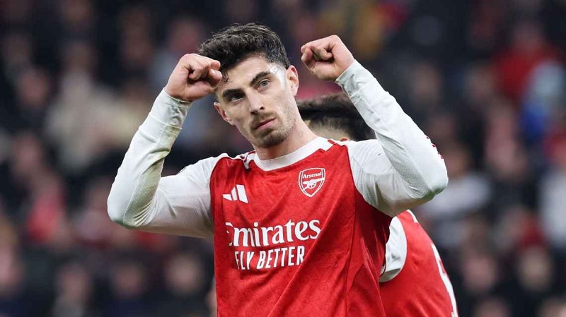 Gol Kai Havertz ke gawang mantan klubnya Bayer Leverkusen adalah gol kelimanya dalam enam pertandingan Liga Champions terakhir. 