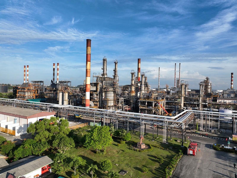 Suasana kilang PT Pertamina Patra Niaga Refinery Unit Dumai (Kilang Pertamina Dumai).