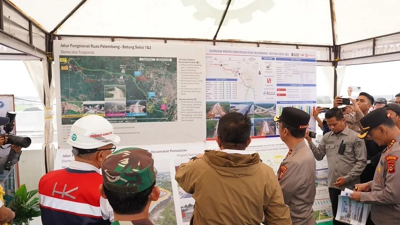 PT Hutama Karya (Persero) (Hutama Karya) menggelar Apel Siaga Mudik Lebaran 2026 di Rest Area KM 397 Jalur B Tol Palembang&ndash;Betung (Paltung), Selasa (10/3/2026) lalu. 