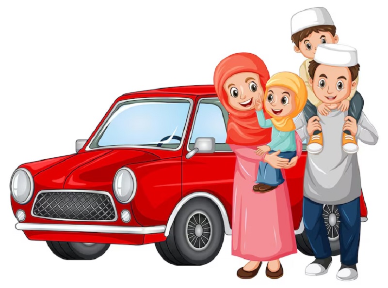 ILUSTRASI: Pemudik bersama keluarga melakukan perjalanan menggunakan mobil pribadi menuju kampung halaman saat arus mudik Lebaran. 