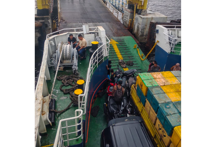 Arus mudik H-5 di Dermaga Roro Air Putih Bengkalis masih normal dan belum ada peningkatan berarti, Ahad (15/3/2026).