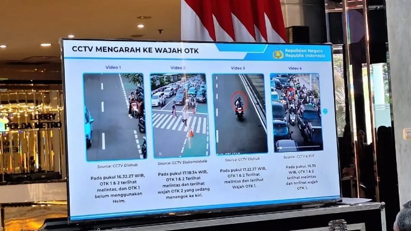 Rekaman CCTV yang menampilkan gerak-gerik eksekutor penyiraman air keras terhadap Aktivis KontraS Andrie Yunus.   