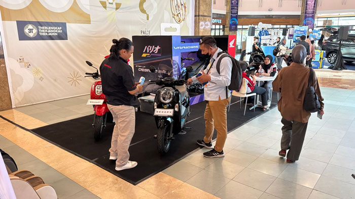 Suasana pameran Honda Family AT Day di Mal SKA beberapa waktu lalu.