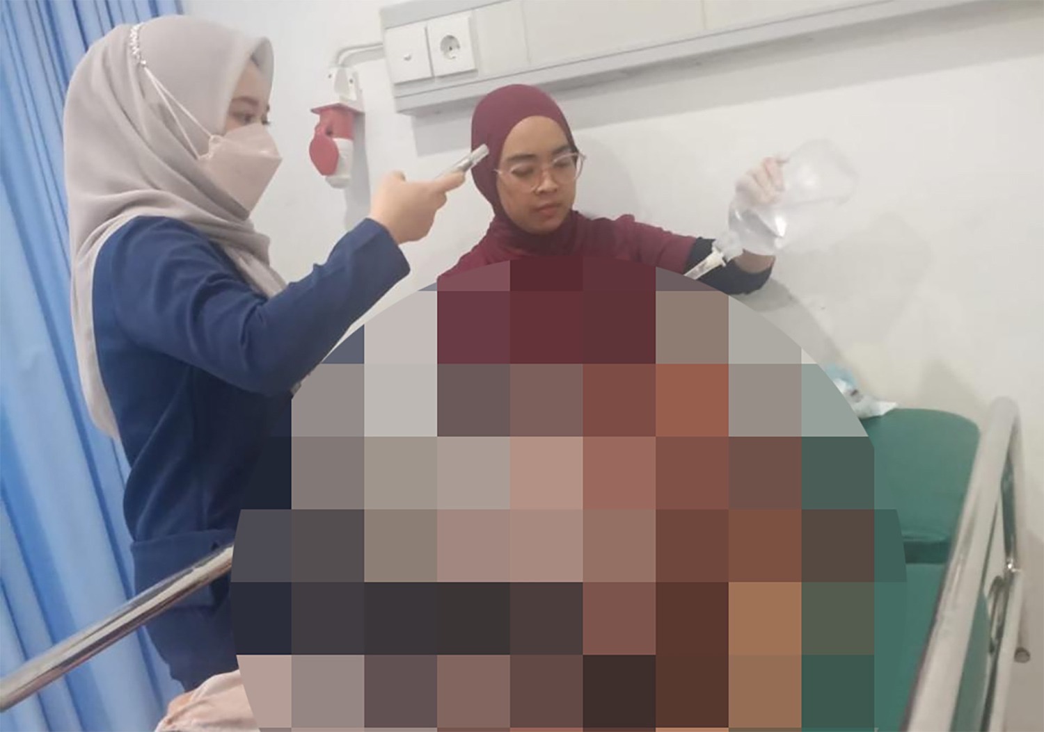 Korban perampokan saat malam takbir lebaran di Mempura, Siak menjalani perawatan di RSUD Tengku Rafian, Siak Sriindrapura, Jumat (20/3/2026). 