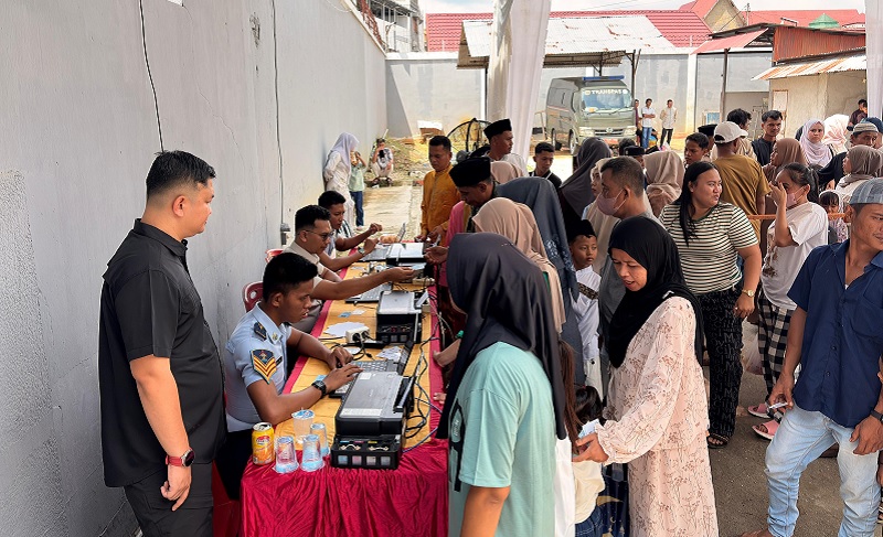 Lapas Kelas IIB Telukkuantan ramai dikunjungi pihak keluarga warga binaan pada saat jam kunjungan kekuarga yang dibuka pihak Lapas hingga Senin (23/3/2026).