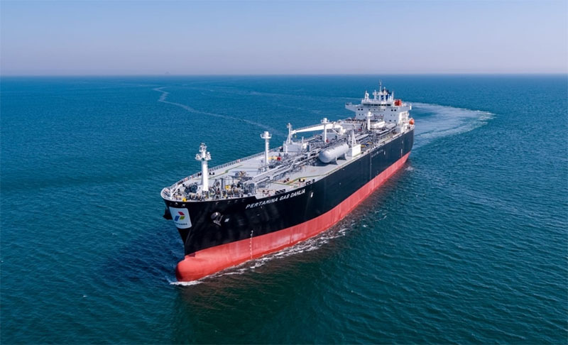 Ilustrasi kapal tanker Pertamina.   