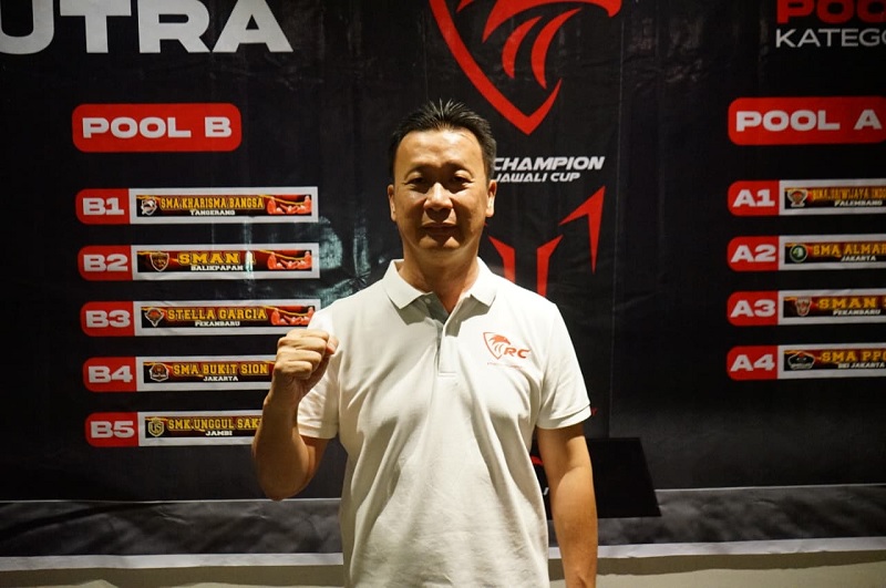 Ketua Rajawali Basketball Club Pekanbaru sekaligus Ketua Panitia Rajawali CUP 4, Juaris Firdaus. 
