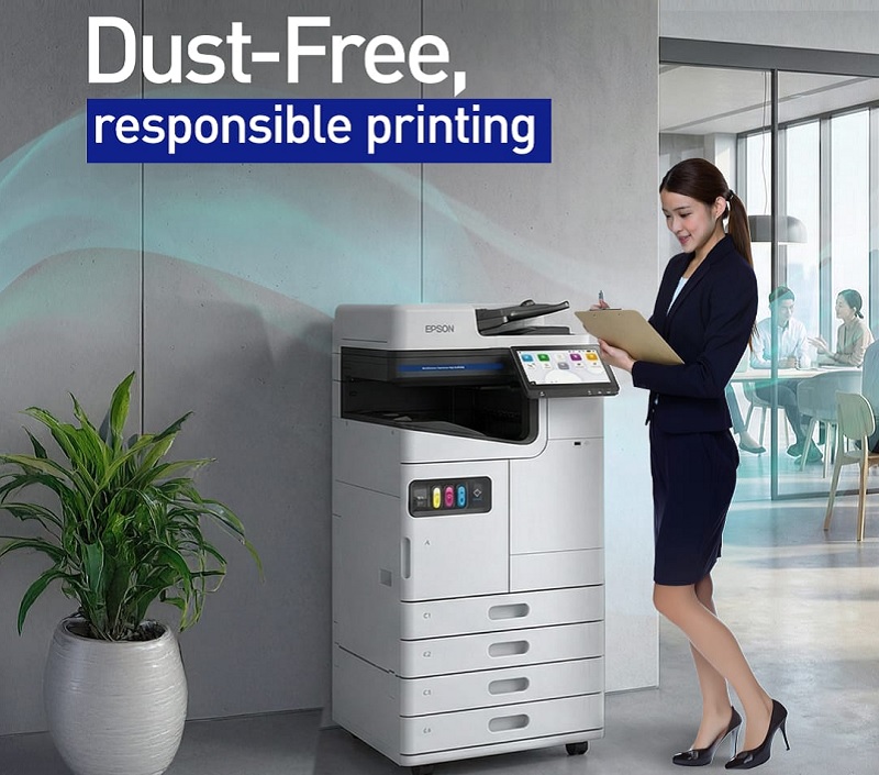 Melalui pendekatan Dust-Free, Heat-Free dan Stress-Free, Epson menawarkan sistem pencetakan yang mampu meningkatkan produktivitas sekaligus menekan biaya operasional perusahaan.