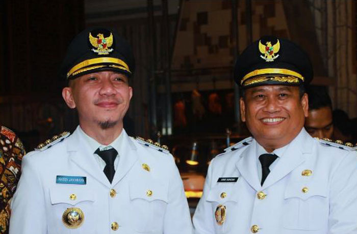Bupati Lebak, Moch. Hasbi Jayabaya dan Wakil Bupati Amir Hamzah. 