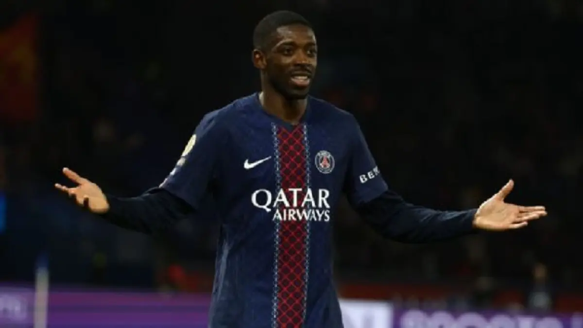 Ousmane Dembélé mencetak dua gol saat Paris Saint-Germain mengalahkan Toulouse.(Tnani Badreddine/DeFodi Images/DeFodi via Getty Images)