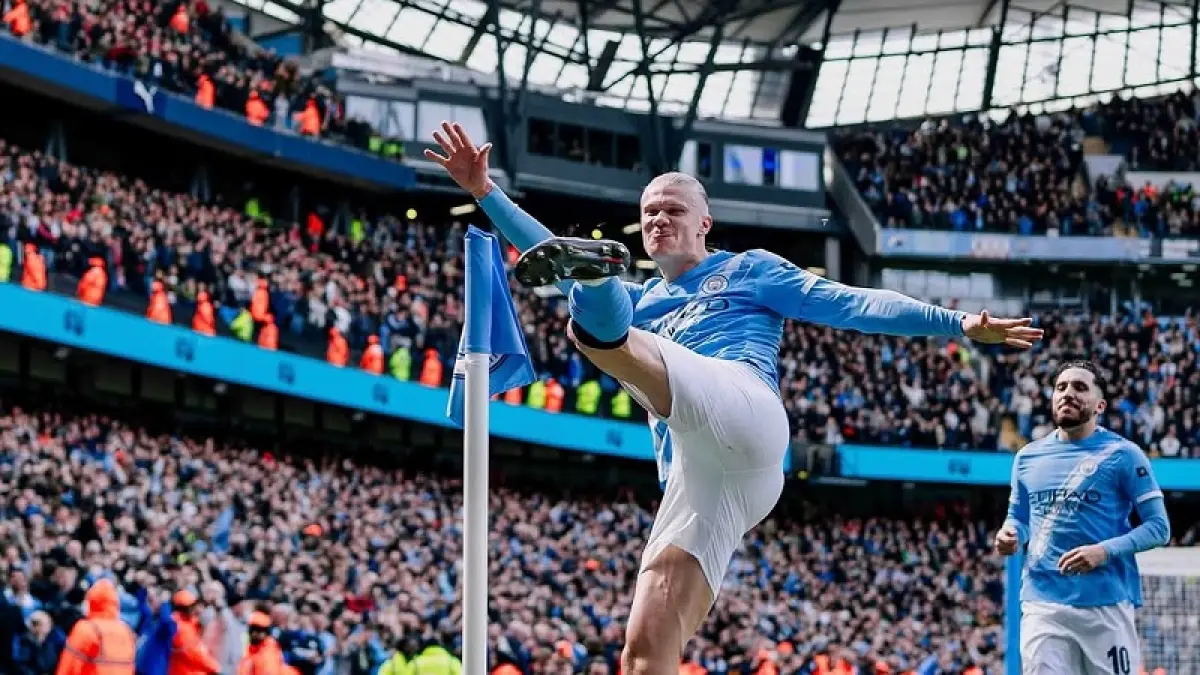Erling Haaland mencetak hattrick ke gawang Liverpool untuk membawa Manchester City ke semifinal Piala FA.(Instagarm @mancity) 