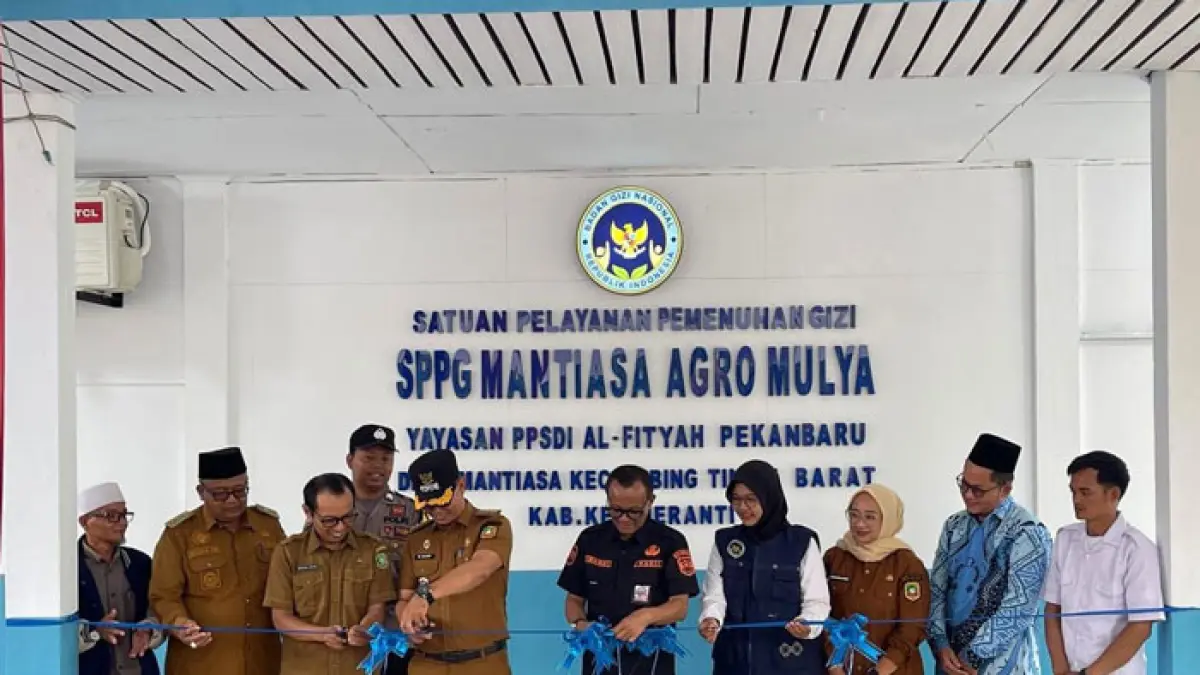 Peresmian Satuan Pelayanan Pemenuhan Gizi (SPPG) Mantiasa Agro Mulya mulai beroperasi di Desa Mantiasa, Kecamatan Tebingtinggi Barat, Senin (6/4/2025). (Istimewa)